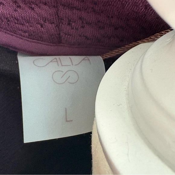 NWT CALIA Lunar Jacquard Funnel Neck sweatshirt in Velvet Plum size large. - Picture 6 of 7